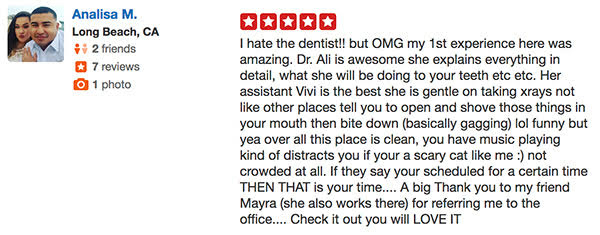 Dr. Samia Ali, Downey Beautiful Smile Best Reviews