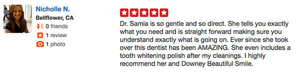 Dr. Samia Ali, Downey Beautiful Smile Best Reviews